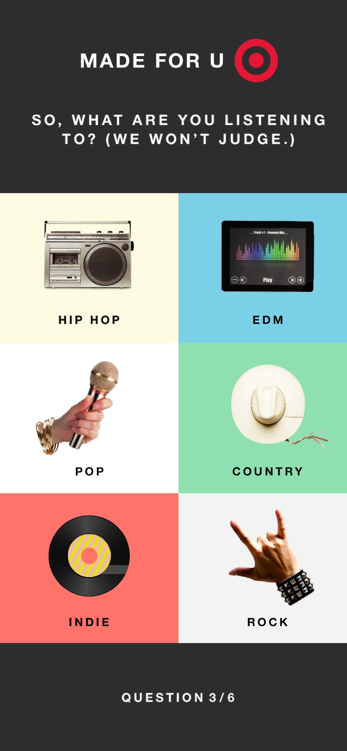 Made For U styler, step 2: take a fun quiz